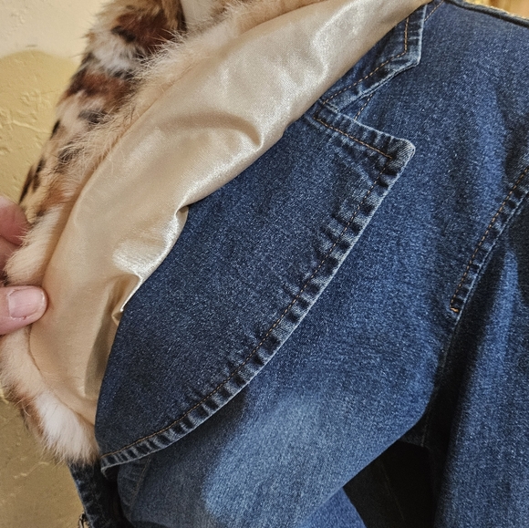 Berer Jean Jacket Fur Collar - Picture 6 of 10